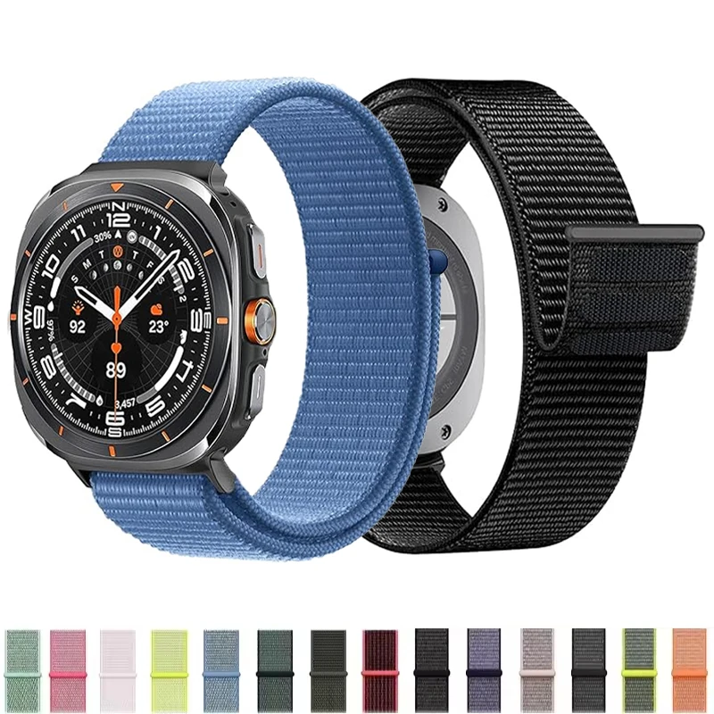 أحزمة رياضية من النايلون لساعة سامسونج جالاكسي الترا 47 ملم ملحقات الساعات الذكية سوار المعصم كوريا جالاكسي ساعة 7 الترا باند