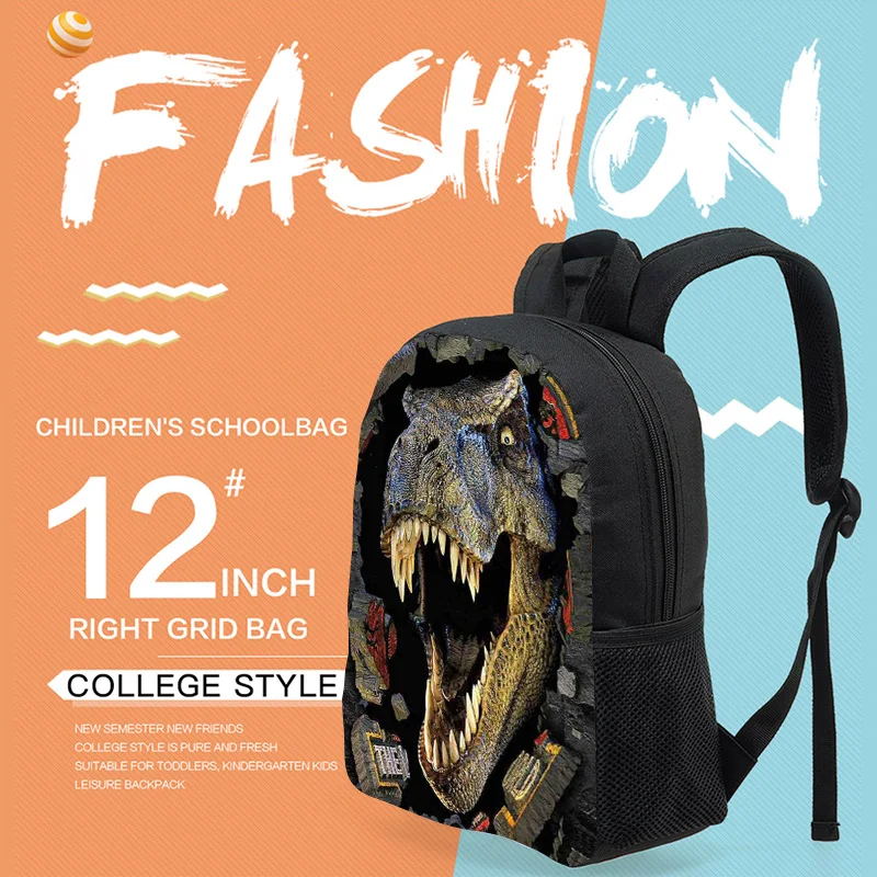 Pre school dinosaur backpack, school classic children's backpack