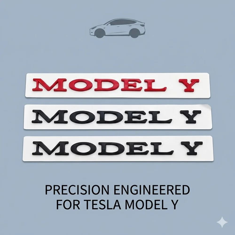 3D ABS Chrome Black Matte Black Car Styling Letters Logo MODEL Y Emblem Badge Sticker Decals For TESLA MODEL Y Auto Accessories