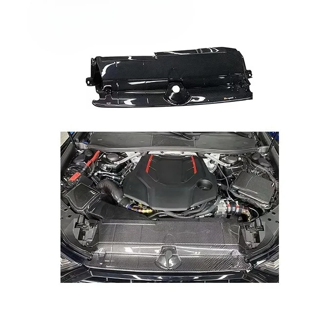 

A6/A7/S6/S7 C8 2.0T 3.0T 3k Twill Carbon Braided Gloss Dry Carbon Fiber Engine Water Cover