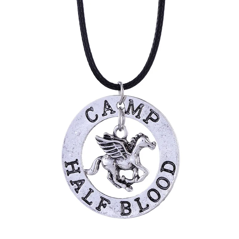 Hot Blood Flying Horse Pendants Necklaces for Men Women Percy Jackson CAMP HALF Necklace Fashion Charm Jewelry Accessories Gifts