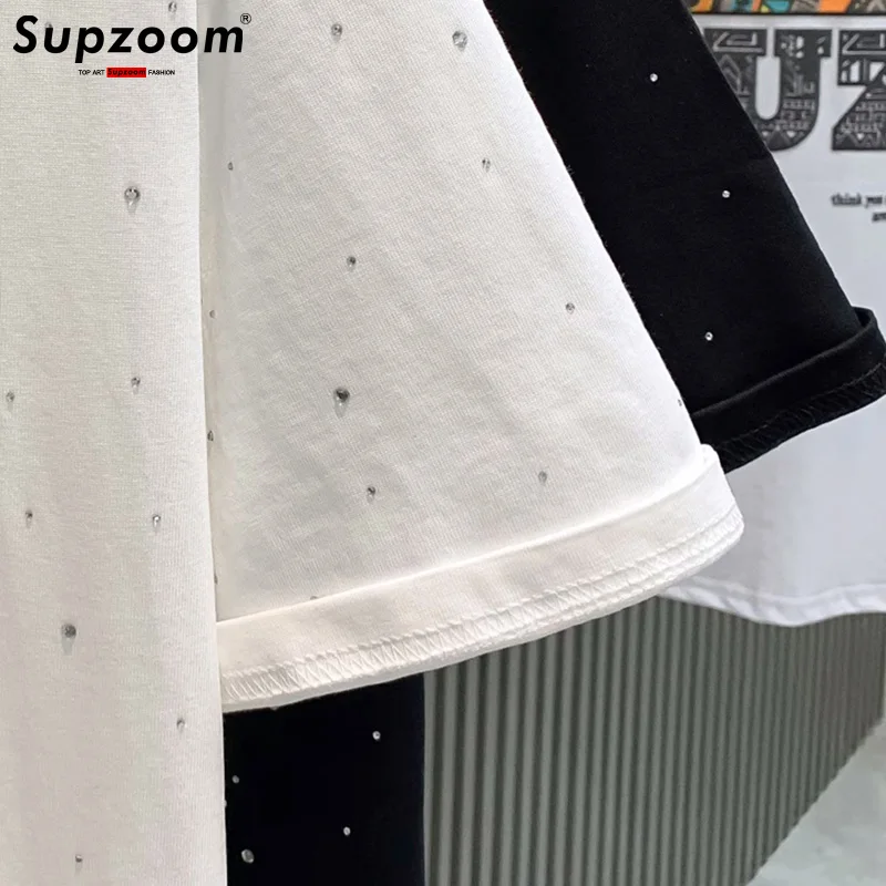 Supzoom New Arrival Summer Top Fashion Printed Neutral Short O-neck Casual Hip Hop Heavy Texture Cotton Ins Loose Men Tshirt