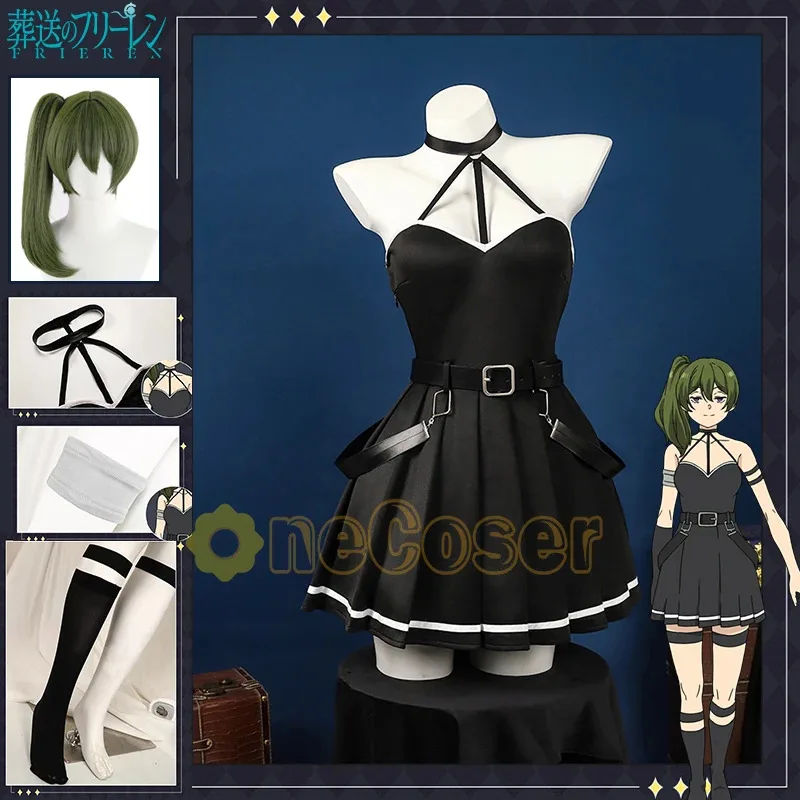 

Frieren Beyond Journey's End Ubel Cosplay Costume Anime Dress Unbel Uniform Gloves Stockings First-class Mage Halloween Girls