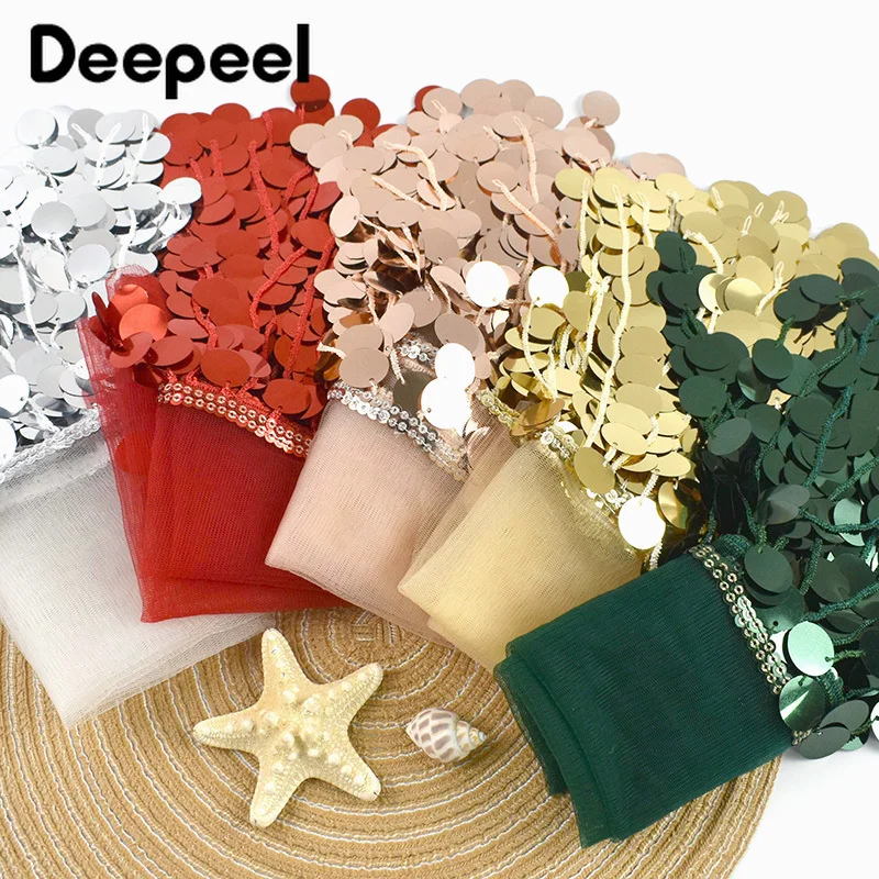 

2/5Yards 18cm Sequin Fringe Tassels for Dance Clothes Lace Trim Latin Dress Crafts Decorative Tassel Fringes Sewing Accessories