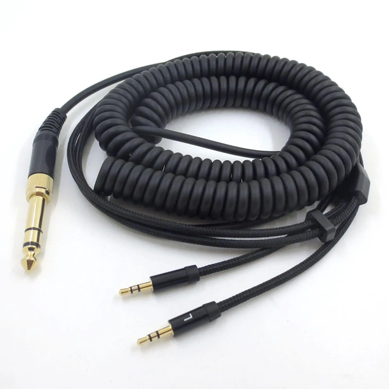 Cavo audio sostitutivo da 1,8 m da 2,5 mm a 3,5 mm 6,35 mm Nero elasticizzato 5 m Connettore per / S/ He560/ Cuffie/ He-350/ i/