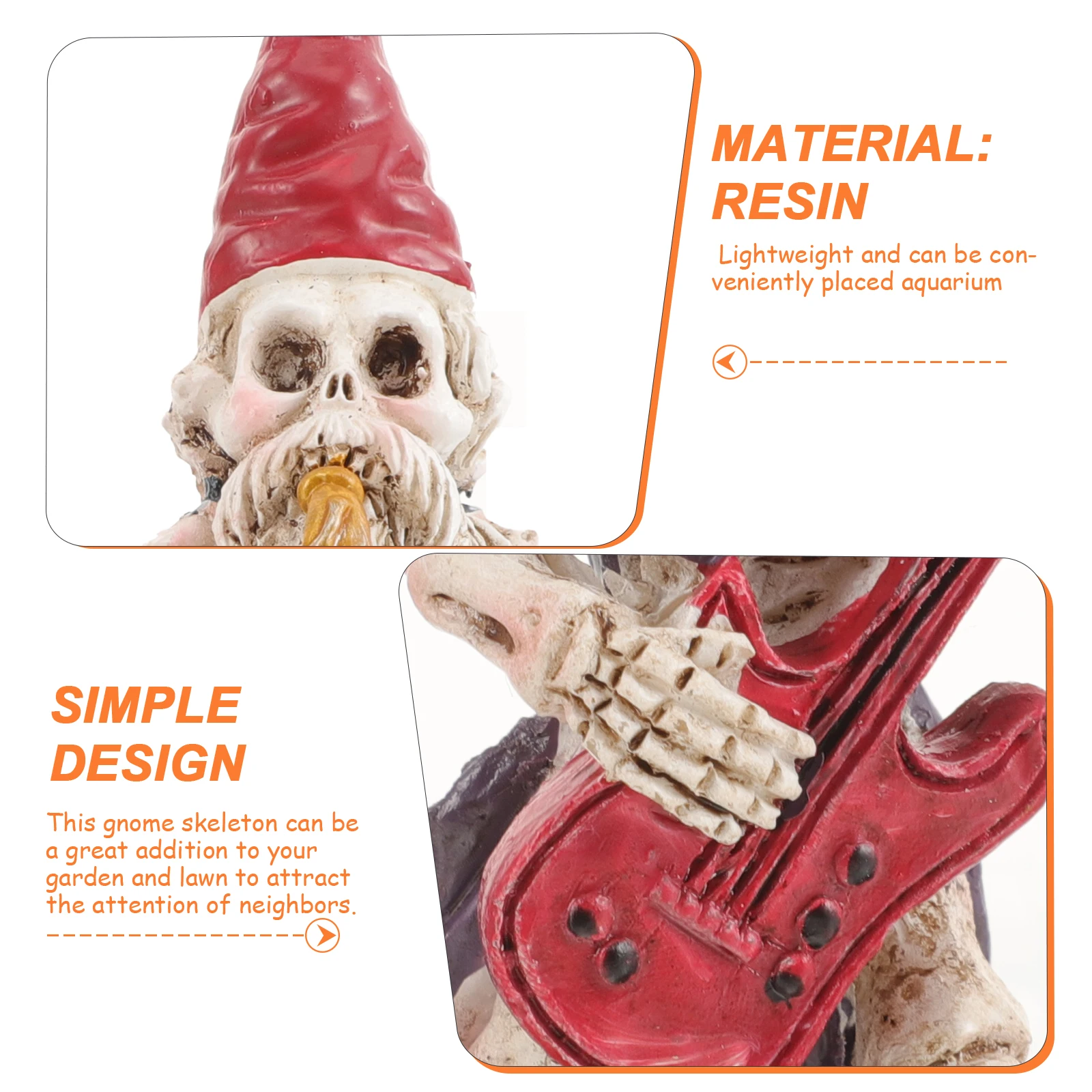 

2 Pcs Garden Gnome Dwarf Ornament Outdoor Ornaments Aquarium Decoration Sculpture Resin Funny
