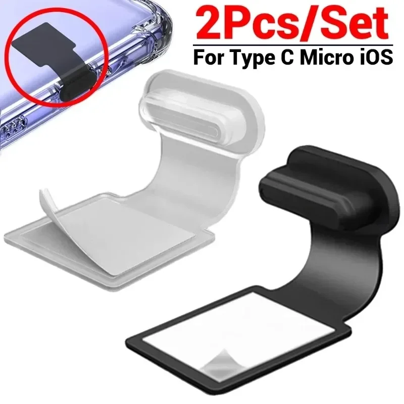 2/1 szt. Osłony przeciwpyłowe do telefonu Apple iOS typu C Micro USB