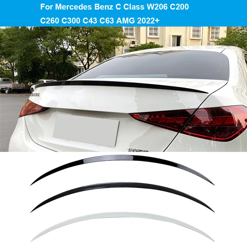 Rear Trunk Spoiler Lip For Mercedes Benz C Class W206 C200 C260 C300 C43 C63 AMG 2022 2023 Tail Tailgate Spoiler DUCK TAIL