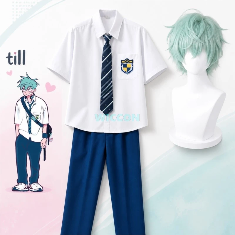 Till Cosplay Alien Stage Costume Wig Tshirt Campus Attire Anime Halloween Carnival Role-playing Uniform Unisex Outfit