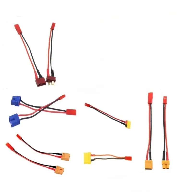 Mismatch‑Fix RC Power Conversion 20AWG Silicone XT60/30 T‑Plug to JST Male Female Connector for Airplane FPV Drone Accessories