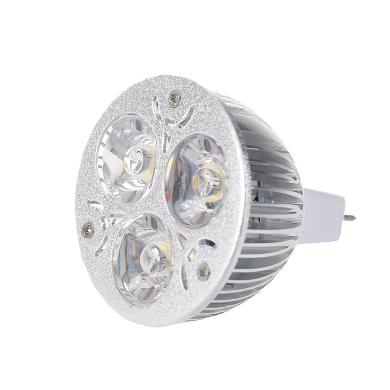 3X 3W 12-24V MR16 Warm White 3 LED Light Spotlight Lamp Bulb Only-ABQU