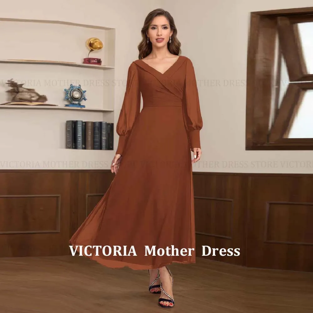 

VICTORIA Customized Simple Mother of the Bride Dresses 2026 Chiffon A-Line Wedding Guest Gowns Pleated Long Party Evening Dress