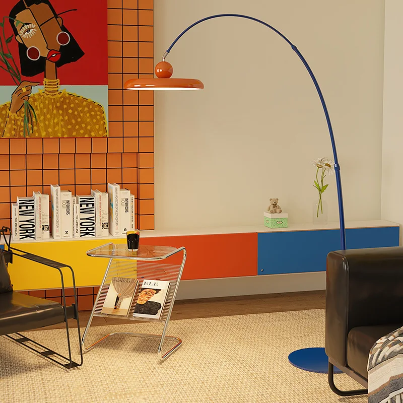 Memphis Floor Lamp Eye-protectingfor Children's Rooms and Bedrooms, Minimalist Modern UFO-shaped Design Standing Lamp