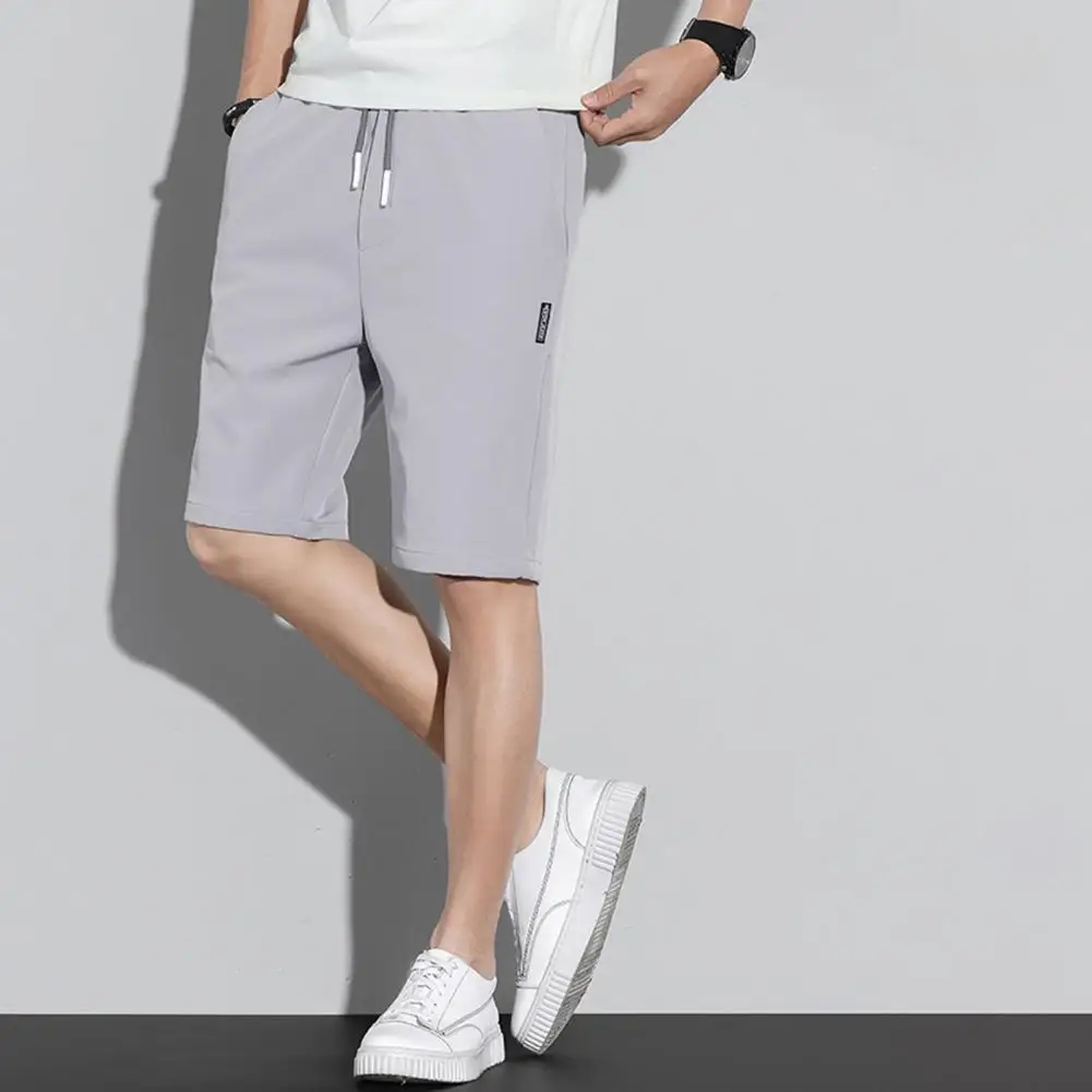 Stylish Men Summer Shorts Deep Crotch Men Shorts Solid Color Lightweight Men Summer Shorts  Sports