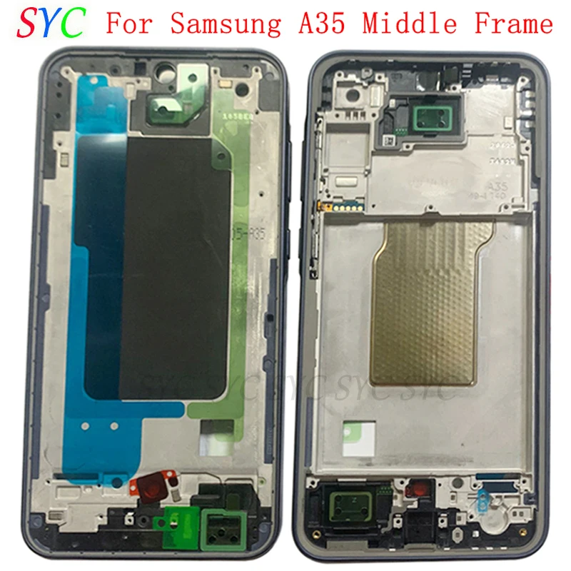 

Middle Frame Center Chassis Cover Metal Housing For Samsung A35 A356 Phone LCD Frame Repair Parts