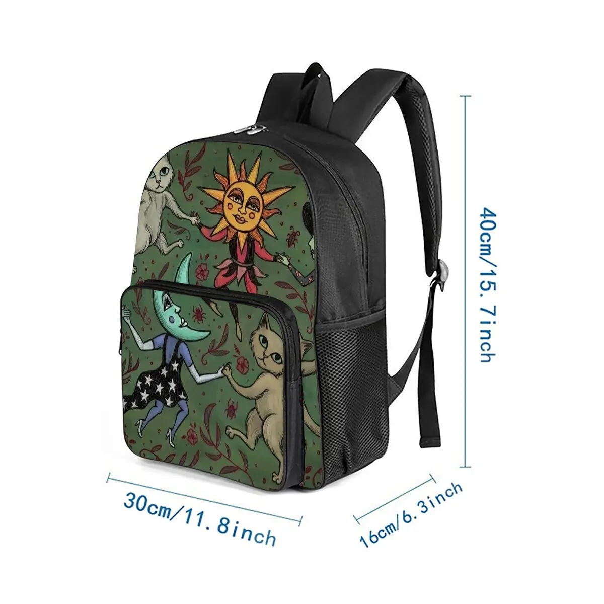 Magic Potion Print Square Front Pocket Backpack Large Capacity for Boy/Girls Best Gift 2D  Cartoon Children's School Bag