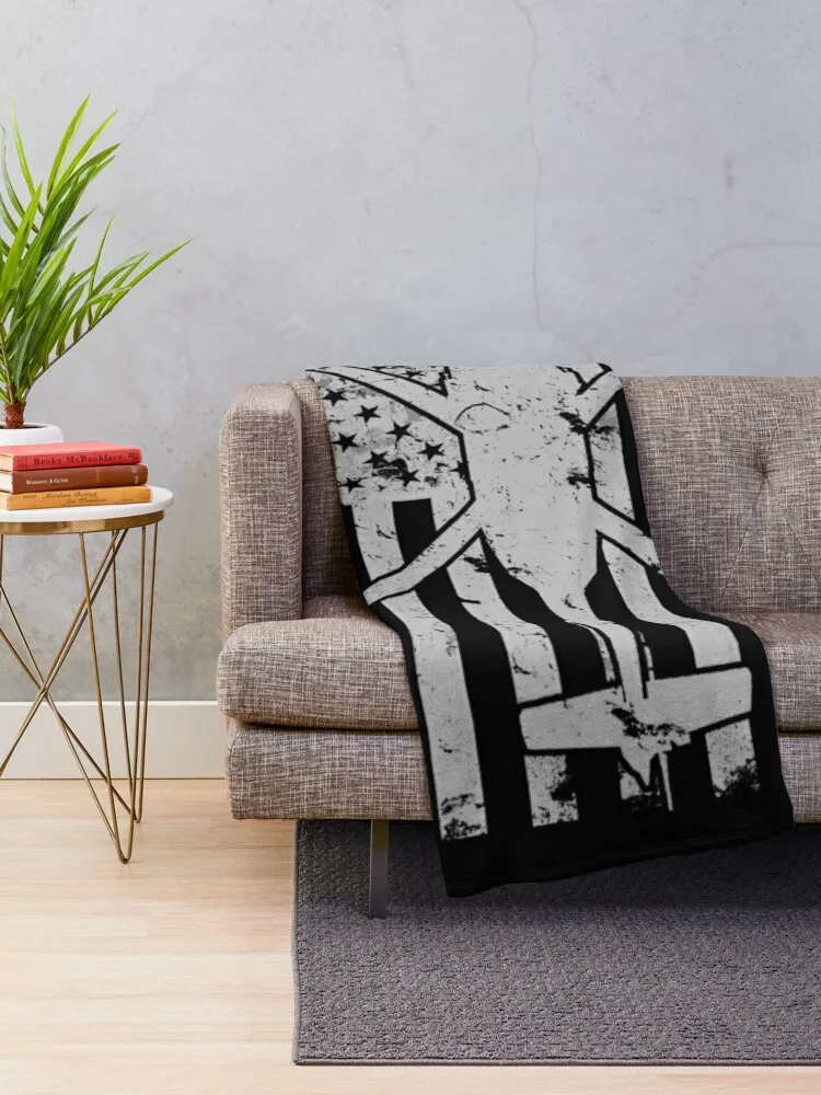 UH-60 Black Hawk Helicopter Vintage Flag Throw Blanket Shaggy Blankets For Baby Polar Blankets