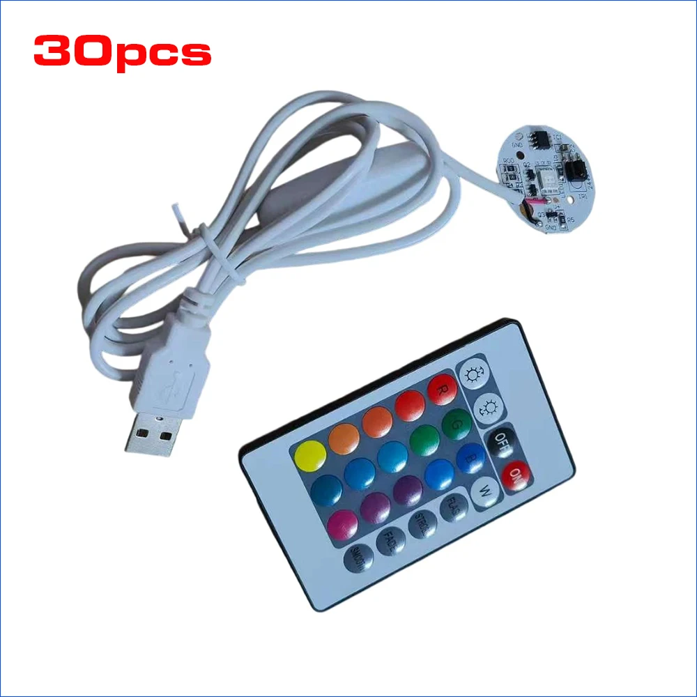 

30pairs DC5V low voltage colorful gradient LED RGB light board with switch and remote control