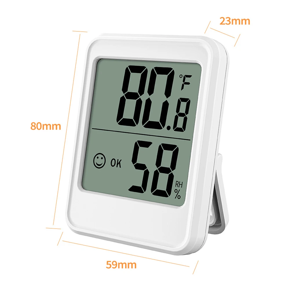 Large Numbers  Easy Reading  Digital Hygrometer Room Thermometer  Minimalist Design  Temperature Humidity Measurement