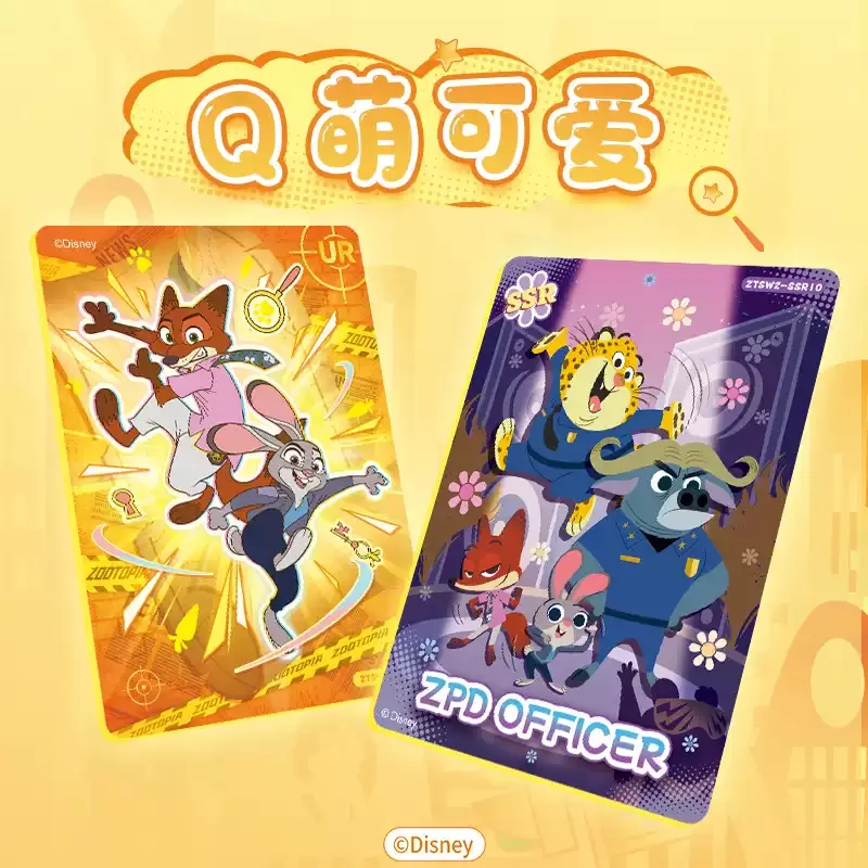 Echte Zootopia 2-kaart Verkennen van het dagelijks leven Serie Blind Box Anime Collectie Nick Judy Kaarten Collectie Mode Speelgoed Geschenken