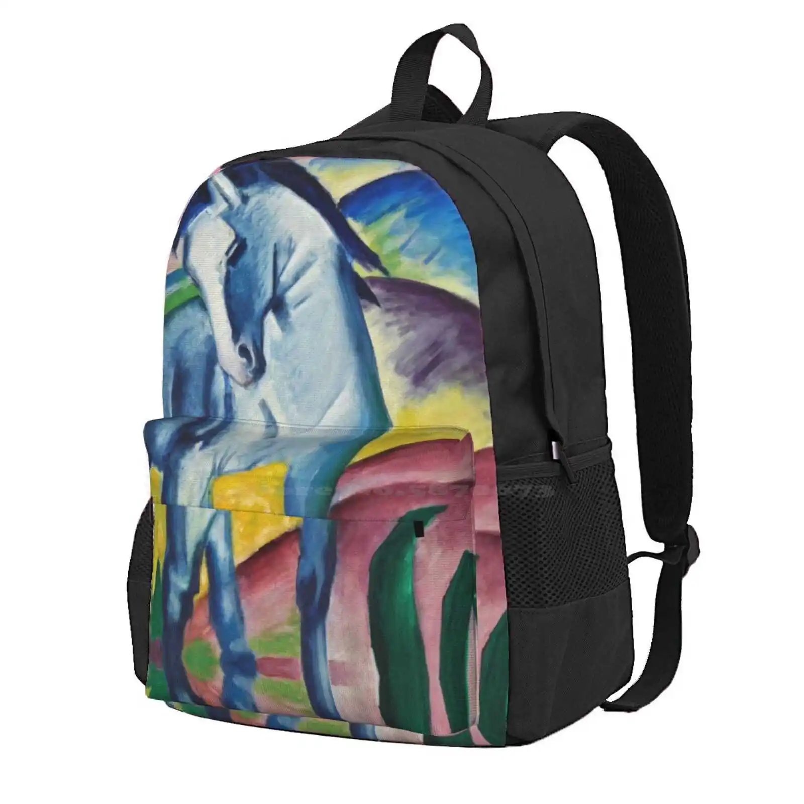 Franz Marc - Blue Horse Hot Sale Schoolbag Backpack Fashion Bags Franz Marc Painter Artist Fine Art Blue Horses Famous