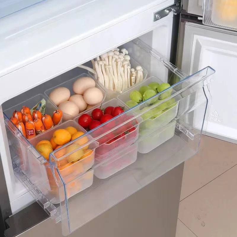 Say Goodbye to Fridge Clutter with These Clear Side Door Storage Boxes - Perfect for Organizing Your Food