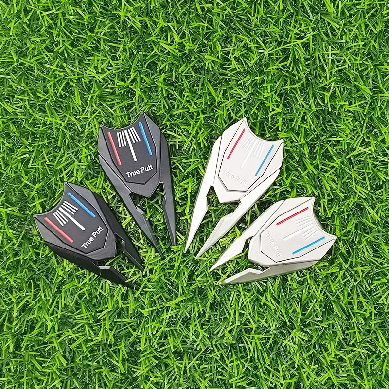 Fashion Golf Divot Pitch Repairer Tool Golf Putting Green Fork Zinc Alloy Pitch Groove Cleaner Golf Pitchforks Golf Accessories