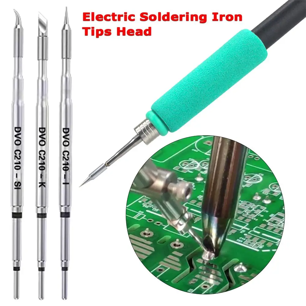 C210 serie elektrische lötkolbens pitzen kopf C210-I k si diy löt station kits t210 griff metall bleifrei