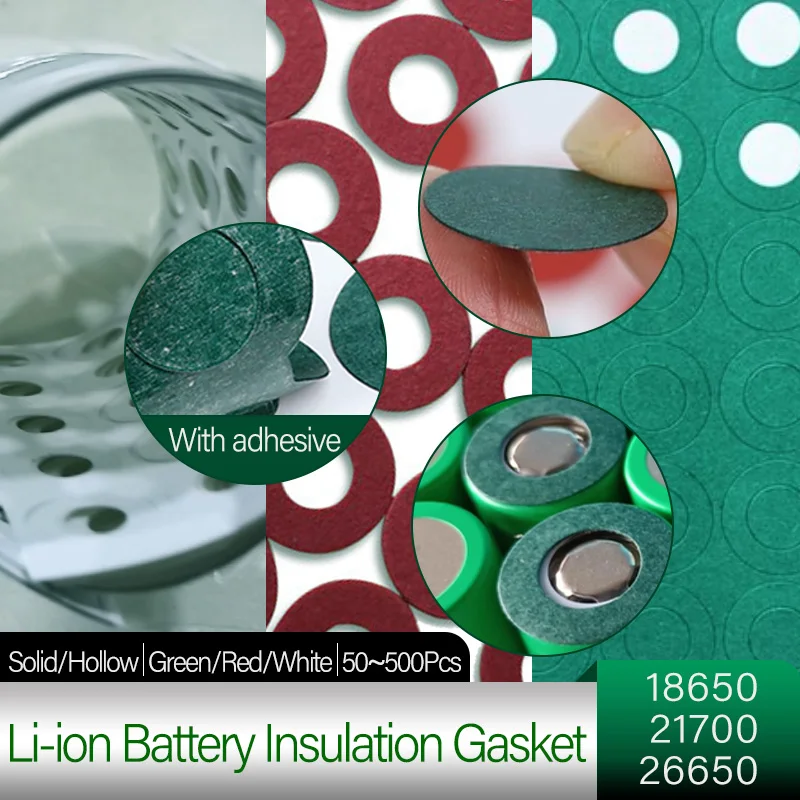 

18650/21700/26650 1S Li-ion Battery Insulation Gaskets Insulated Paper Barley Paper Battery Pack Insulating Glue Patch 50~500pcs