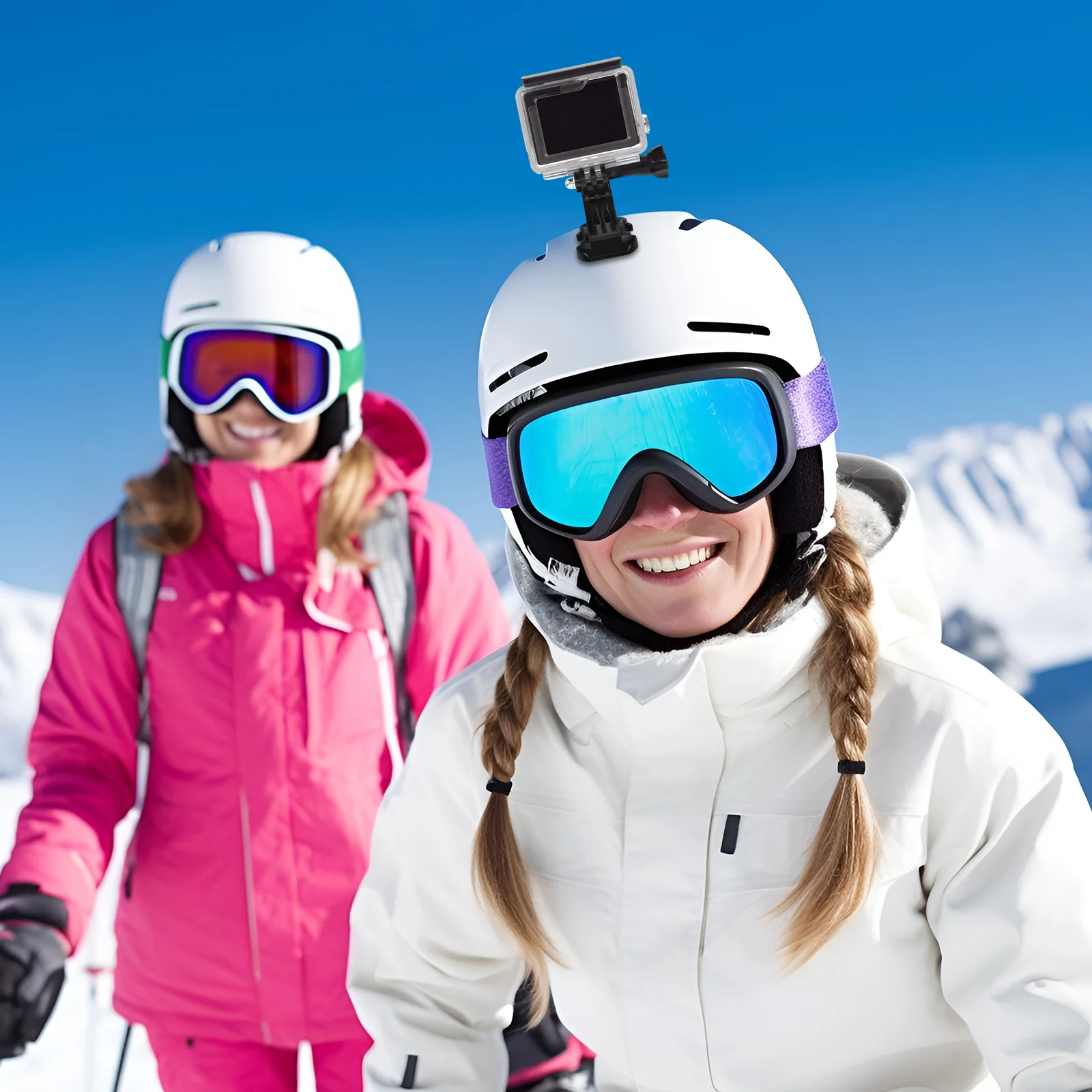 

10Pcs Vertical Surface Mount Adapter for Action Camera Accessories Long Thumb Screws Dual Phone Clamp Super Clamps Sports Use