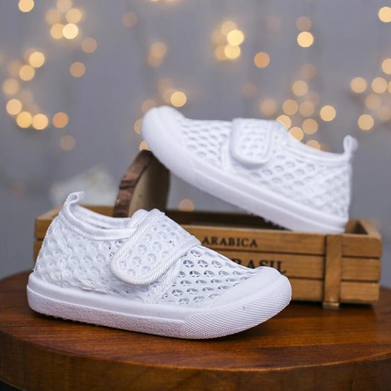

2022 New Spring Autumn Baby Girl Shoes Kids Canvas Shoes Children's Casual Sneakers white Soft Comfortable Slip-on Sneakers