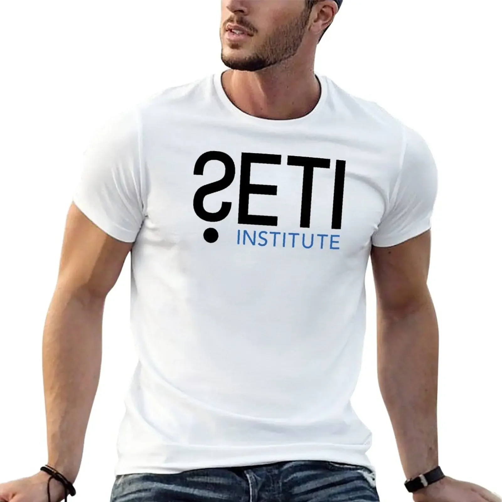 New SETI INSTITUTE T-Shirt cute clothes basketball graphic tees anime aesthetic clothes t shirts for men cotton