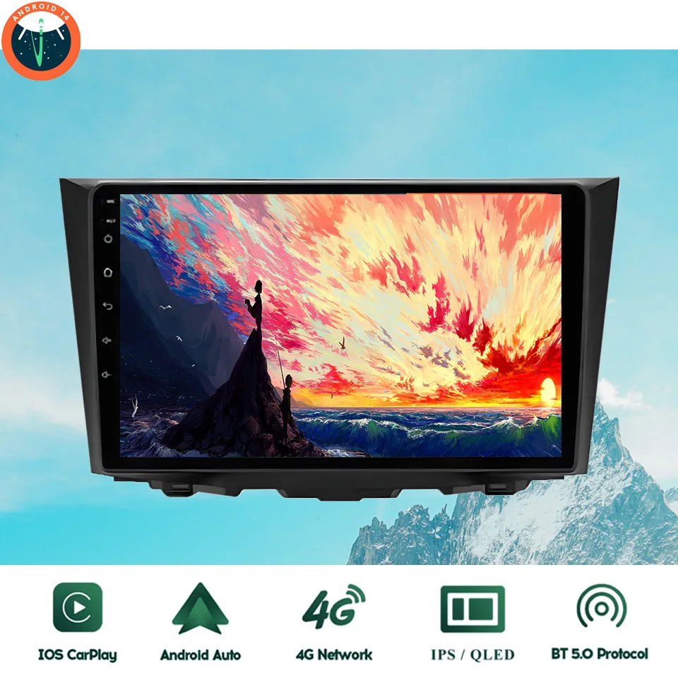 

9‘’ QLED Android 14 8G Ram Car GPS Navi Music Video Multimedia Player For Suzuki Kizashi 2009 - 2015 Auto Stereo Head Unit