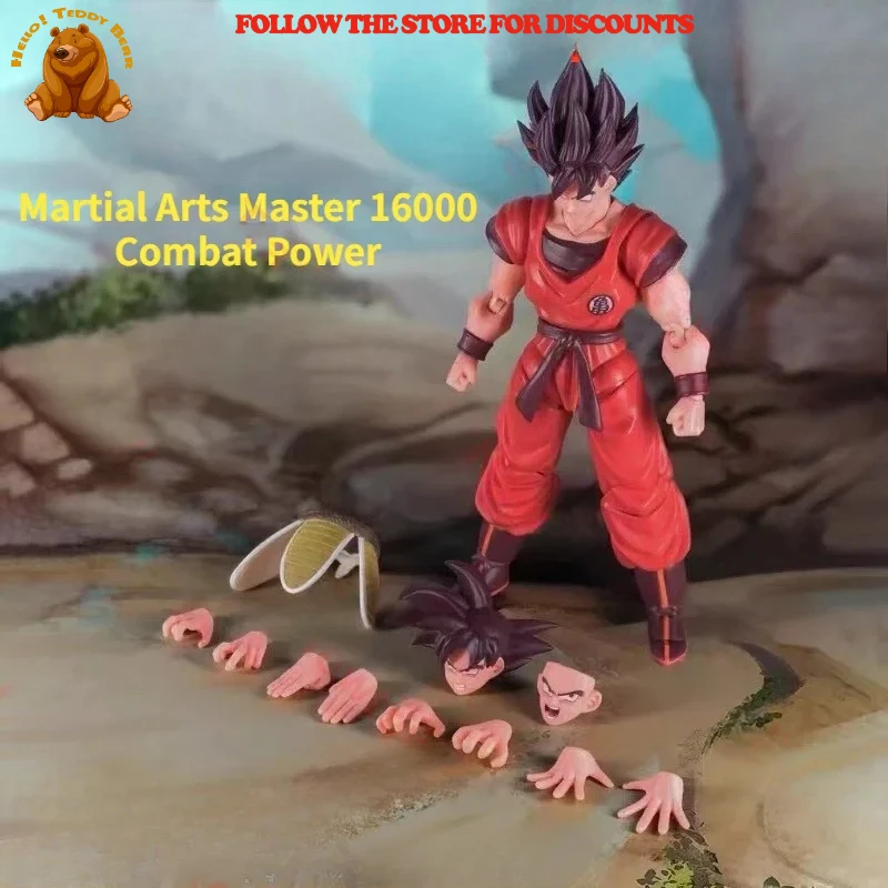 In Stock DF Demoniacal Fit Dragon Ball SHF Scarlet Martial Artist 16000 Power Level Son Goku Kaio Ken Anime Action Figures