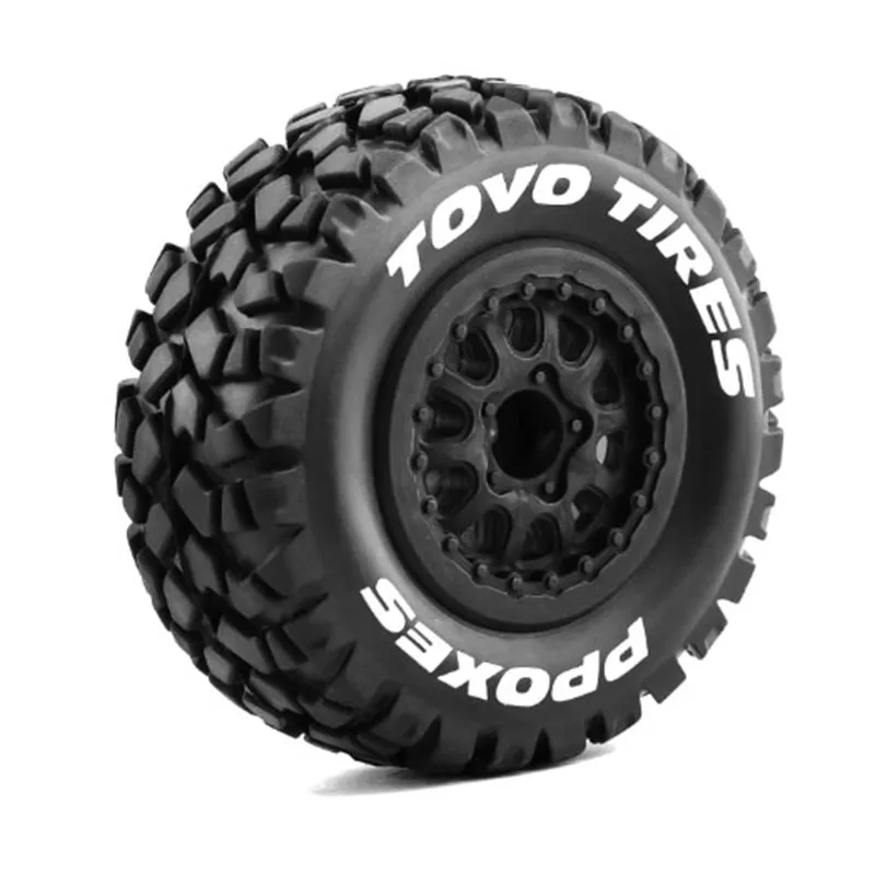 4pcs 108mm 1/10 Short Course Truck Tire Wheel Tyre 12mm Hex For Traxxas Slash Arrma Senton HuanQi 727 Vkar 10sc HPI HSP RC Car