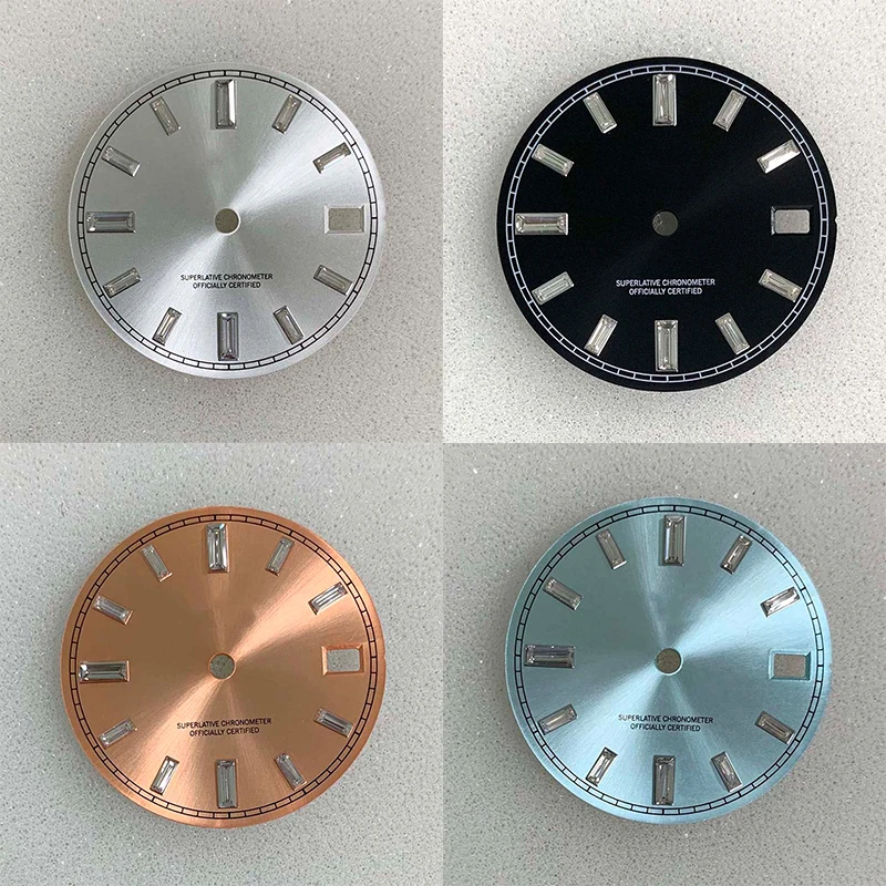 قرص NH35 قرص S قطر 28.5 ملم تاريخ فقط أشعة الشمس مناسب لملحقات تعديل ساعة الحركة NH35/36