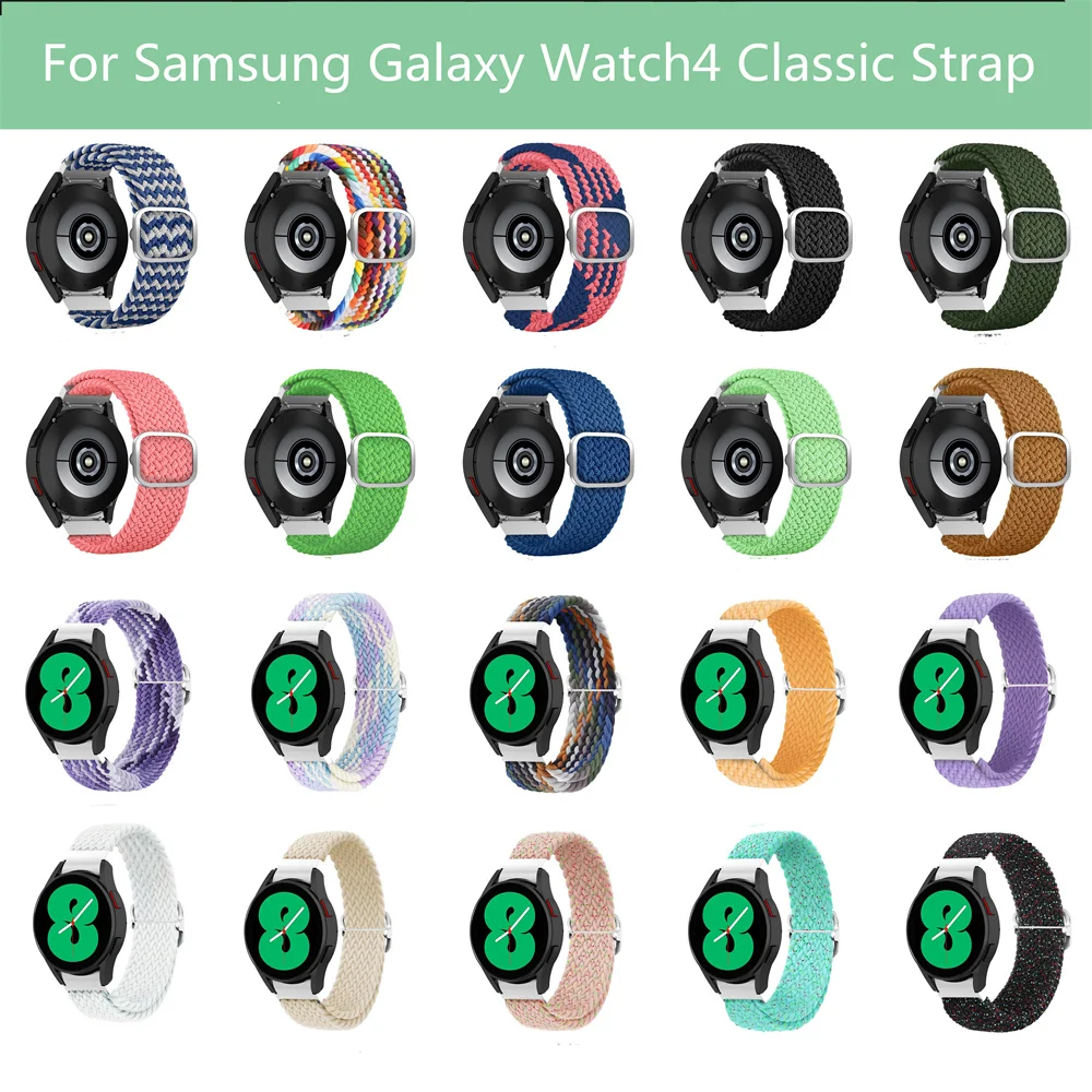 

Braided Solo loop Strap For Samsung Galaxy Watch 4 40mm 44mm smartwatch Nylon Bracelet Galaxy Watch 4 classic 42/46mm Watchband