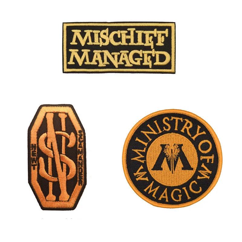 MIschief Managed Embroidered Iron On Patch, Movie Magic School College Logo Jacket Backpack Clothing Accessories Badge DIY