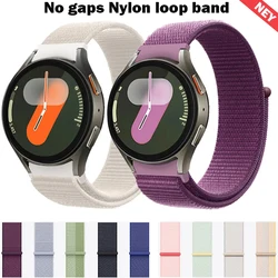 No Gaps Nylon loop Band For Samsung Galaxy Watch 7/FE/6/4/classic/5 pro 44mm 40mm sport bracelet Galaxy Watch7 Strap Accessories