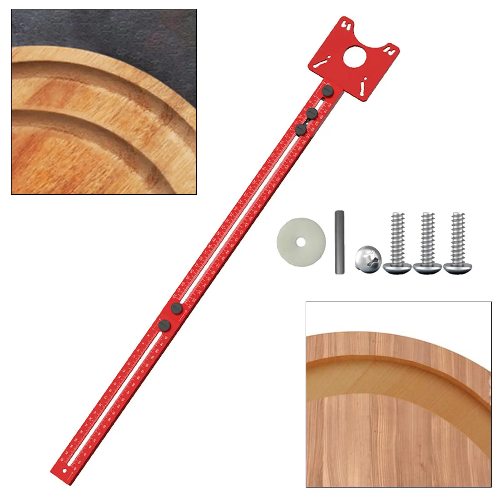 Adjustable Woodworking Circle Cutter Jig for Electric Trimming Machine Router Milling Slotting Base Aluminum Alloy Tool for