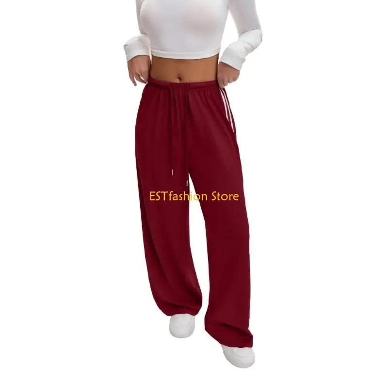 Y5GC Women's Track Pants Loose Straight Leg Jogging Sweatpants Warm-Up Sports Athletic Running