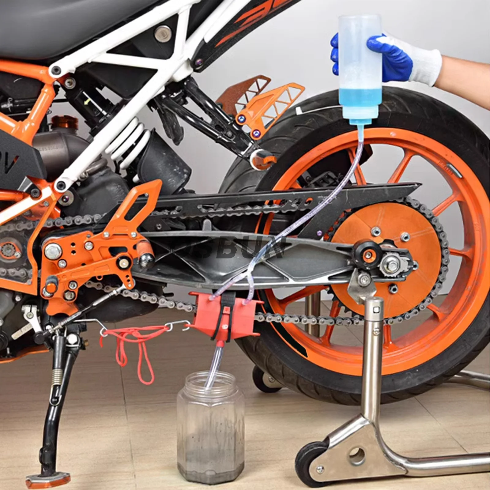1 Set Motorcycle Chain Lube Brush Kit For Motorbike Chains Lube Device Lubricating Accessory Brush Gear Cleaner Tool