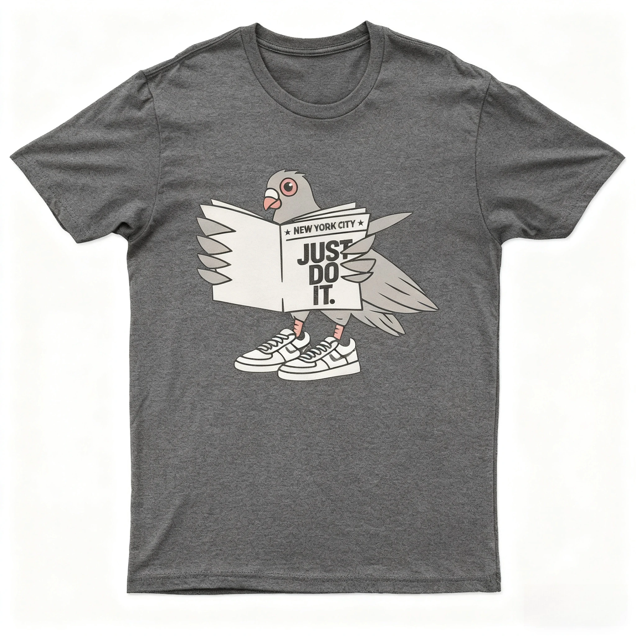 جديد حمامة تفعل ذلك NYC مضحك الشارع الشهير حذاء رياضة نكتة الأصدقاء تي شيرت 100% القطن جولة الرقبة قصيرة الأكمام للجنسين فضفاض المحملة #3