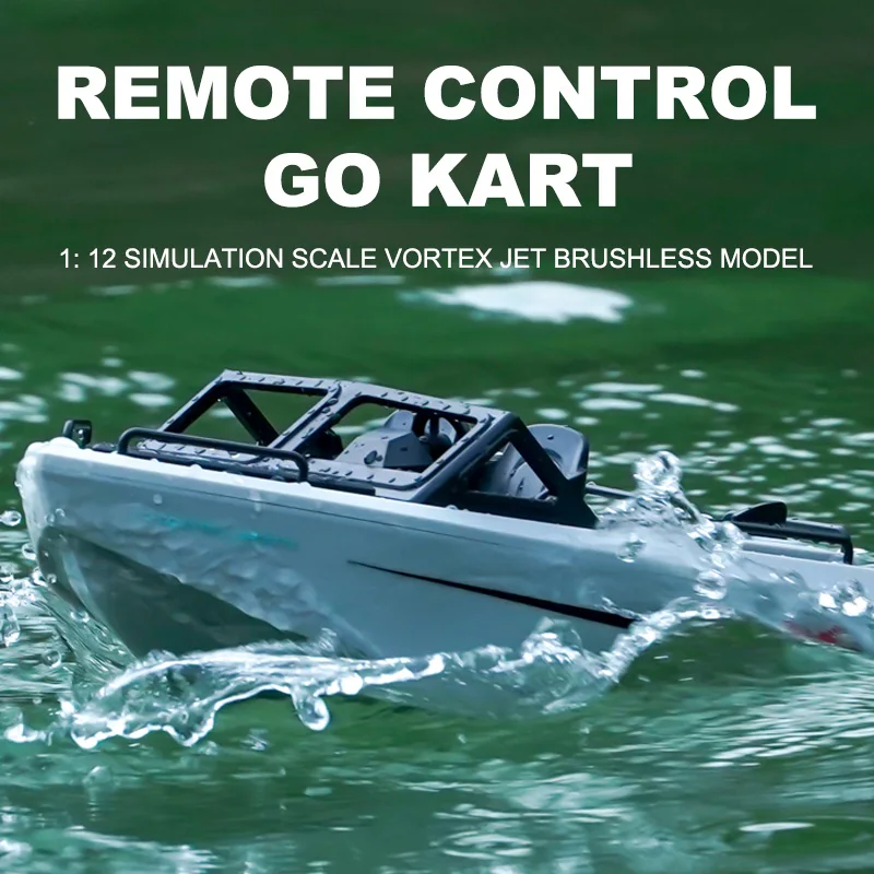 1/12 Rc 693 Remote Control Speedboat 2.4g High-Speed Brushless Motors Electric Watercraft Model Water Amusement Toy Gift