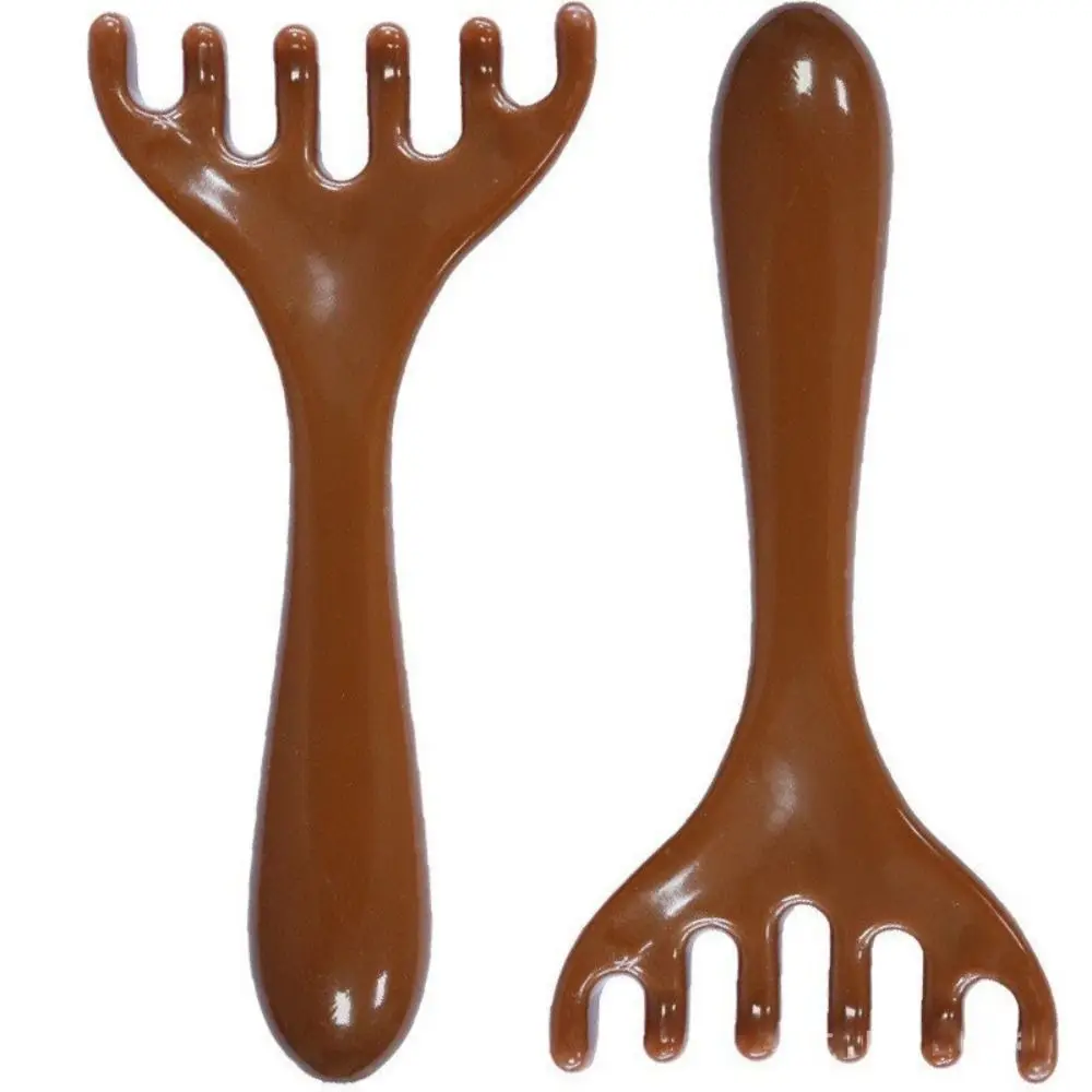 Six-Claw Head Meridian Massage Comb Wide Tooth Anti-static Long Handle Comb Handheld Back Scratcher