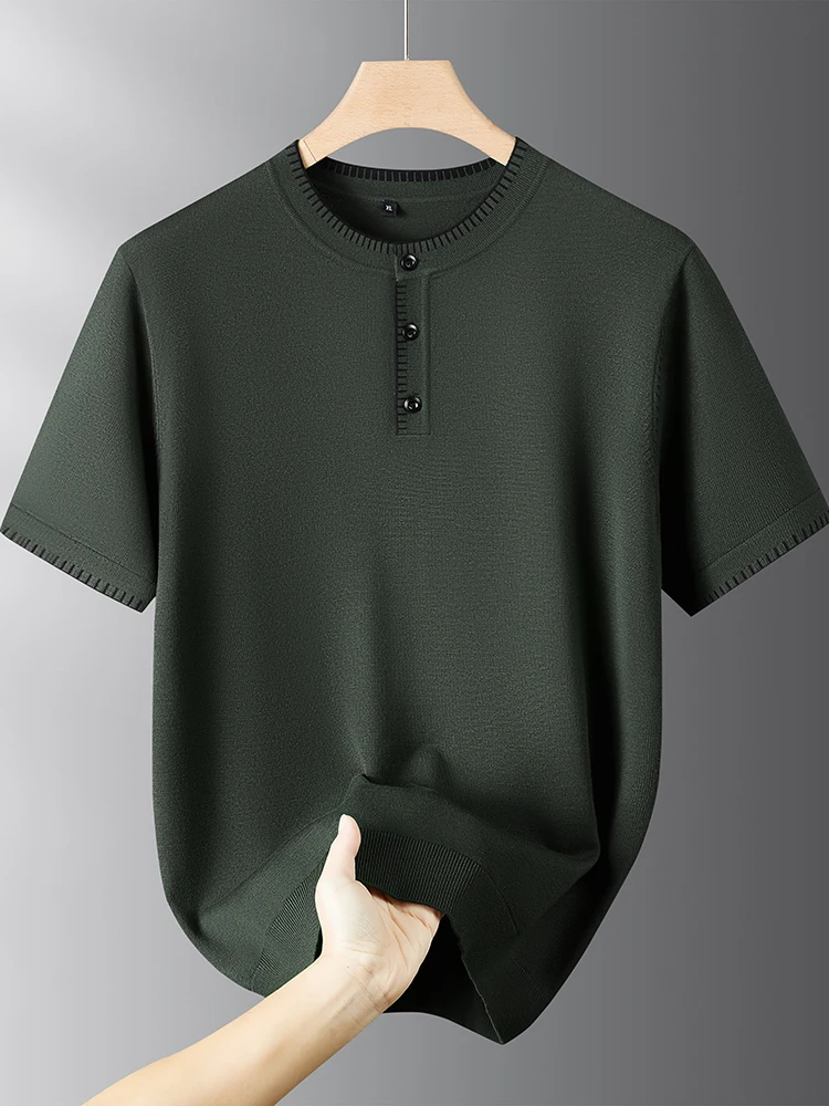 

Loose Fit Men's Knitted ort Sve round Ne Sweater Autumn Winter plus Size Comfortable Casual Sle Warm Base Layer irt