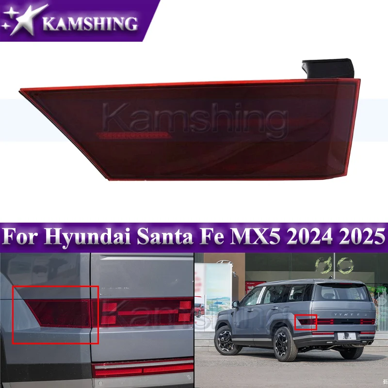 Kamshing Rear Bumper Taillight For Hyundai Santa Fe MX5 2024-2025 Outer Taillamp Signal Light Rear Brake Light Stop Lamp