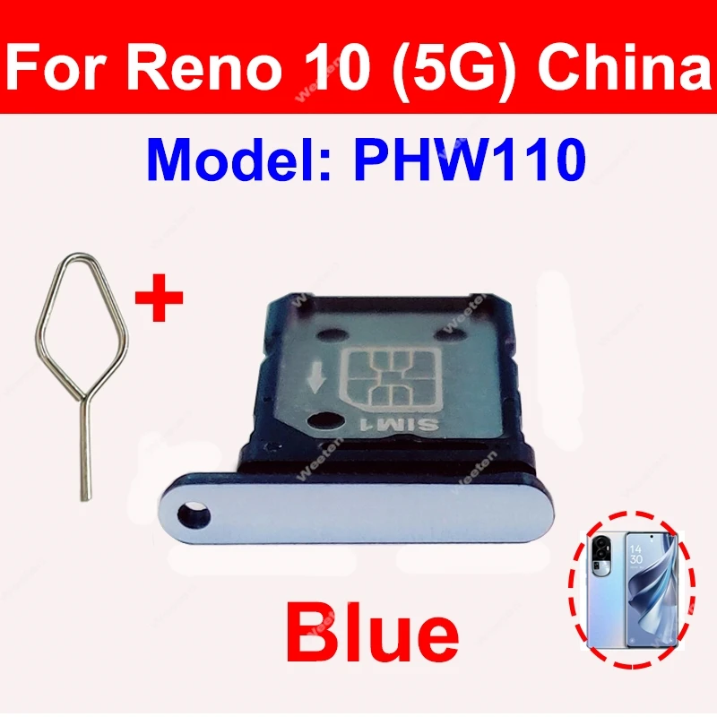 SIM Card Tray For OPPO Reno 10 10 Pro Plus 5G SIM Card Tray Slot Card Reader Holder Socket Parts
