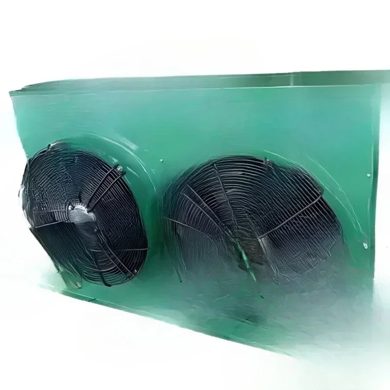 Basic heat exchange components for fan air-cooled condensers for cold room refrigeration in farms and restaurants