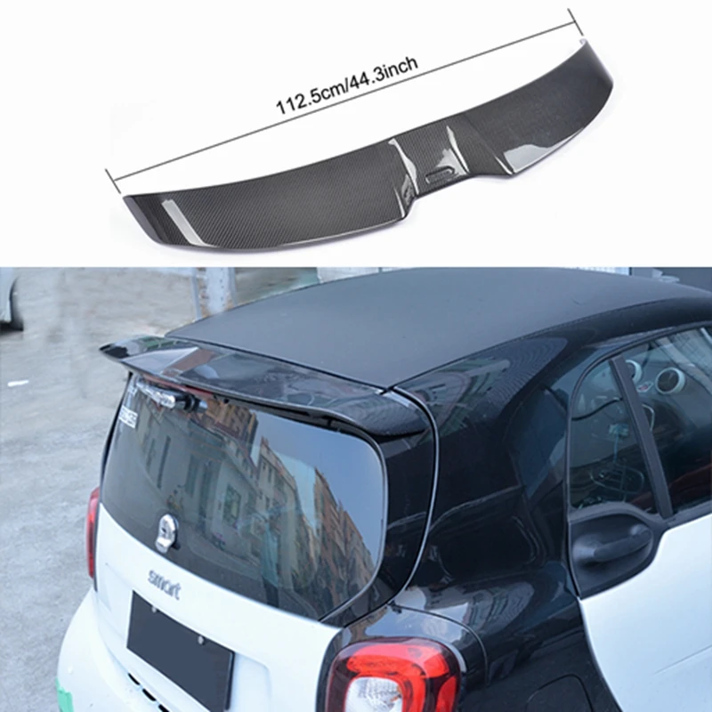 FOR Mercedes-Benz SMART Modified Carl SSon Carbon Fiber Top Wing Roof Spoiler Fixed Wing